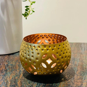 Hammered Handcrafted Tea <b>Light</b> Holder Jar Unique Designs to Brighten Your <b>Space</b> Modern Glass Tea <b>Light</b> Holder - Product Image 1