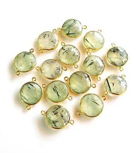 Fait à la main 10mm solaire Quartz lunette connecteur charme Double Bali connecteur bijoux en argent prix de gros toutes les tailles - Product Image 1