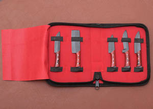 มีดทำครัวขนาดเล็กงานประดิษฐ์ทำด้วยมือคุณภาพสูงใบมีดสแตนเลสปลอมด้วยมีดเชฟฟอสเฟตพร้อมปลอกหนัง - Product Image 3