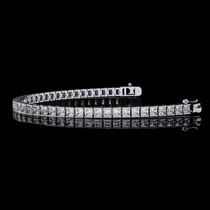 Pulsera de tenis de diamante cultivado en laboratorio de Plata de Ley 925 al por mayor, joyería fina de primera calidad para mujeres para fiestas, bodas - Product Image 1