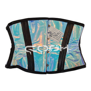 Corsé Holográfico de PVC de Torso Corto Disponible a Precio de Mayoreo / Comprar Ahora - Product Image 1