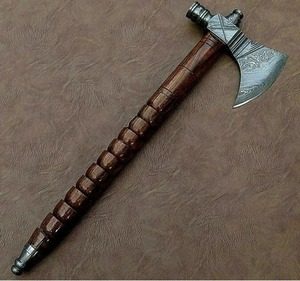 ขวานเหล็กดามัสกัส ด้ามไม้หลากสี คุณภาพสูง สำหรับงานอุตสาหกรรม ราคาโรงงาน ใช้งานได้หลากหลาย - Product Image 2