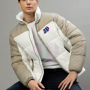 Veste d'hiver matelassée pour homme en nylon/polyester, meilleur prix, avec logo sur le devant, coupe-vent et respirante, faible MOQ, haute qualité - Product Image 2