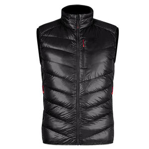 Chaleco acolchado de Naylon brillante para hombre, chaqueta sin mangas con cuello levantado, ligero, acolchado para exteriores, chaleco de tenis acolchado - Product Image 1