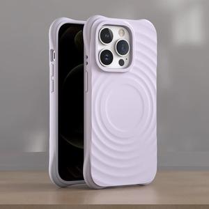 เคสโทรศัพท์ซิลิโคน TPU ลายคลื่น3D หรูหราบางเฉียบแม่เหล็กกันกระแทกฝาครอบมือถือสำหรับ iPhone 16 PROMAX 16 PLUS 15 14 13 - Product Image 1