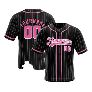 Camiseta de Béisbol Personalizada con Botones, Manga Corta Lisa, Estilo Hipster Hip Hop, Agrega tu Nombre, Número o Logotipo - Product Image 4