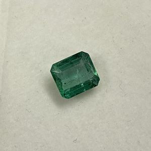 Pierre précieuse précieuse en vrac pour la fabrication de bijoux, brillant, certifié naturel, émeraude de zambie, à facettes, taille octogonale - Product Image 4