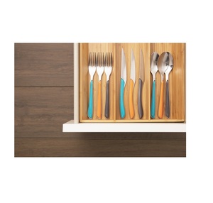 ชุดช้อนส้อมรับประทานอาหารสีทองสำหรับร้านอาหารเครื่องใช้บนโต๊ะอาหารสำหรับโรงแรมโลโก้ออกแบบได้ตามต้องการ - Product Image 1