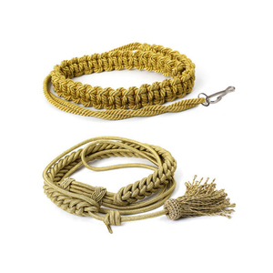 OEM White Bullion Wire <b>Braided</b> Aiguillette Customized Uniform Shoulder <b>Cord</b> Wholesale Bullion Wire Uniform Aiguillettes Cords - Product Image 4