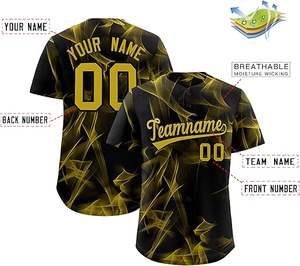 Camisetas de béisbol con botones personalizables para adultos, diseño único, características transpirables, ropa informal de fábrica, ropa de softball - Product Image 2