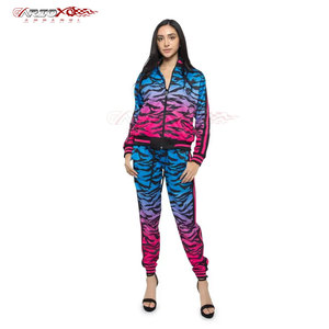 Women Tracksuit With Full Sublimation Print And <b>Zipper</b> <b>Jacket</b> Designed For Training Stylish Women Sublimation Tracksuit - Product Image 4