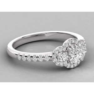 Bague pour femme en or 9 carats avec diamant solitaire cultivé en laboratoire - Product Image 4