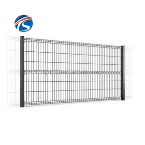 Üretici tedarik sıcak daldırma galvanizli 3d kaynaklı tel örgü çit panel ev bahçe çit kaynaklı 3d çit teli mesh