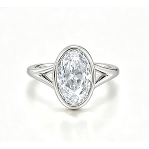 Anillo de compromiso con diamante cultivado en laboratorio de corte ovalado - Pago final personalizado para Sara - Product Image 1