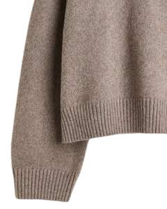 Suéter de Punto Personalizado con Cuello Alto Marrón para Mujer, Cálido, Suave, de Manga Larga, Holgado, Informal, a la Moda, para Invierno - Product Image 5