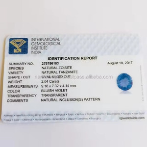 Piedra preciosa de tanzanita natural Color azul Corte ovalado 9,18*7,32*4,14 MM Excelente brillo Buena calidad para la fabricación de joyas Certificado IGI - Product Image 5