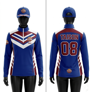 Sudadera de Entrenamiento de Voleibol para Mujer, 260 GSM, Poliéster Interlock, Diseño de Paneles Azules y Amarillos, Sublimación, Logotipo Personalizado - Product Image 6