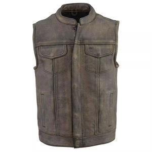 Gilet en cuir respirant pour hommes-Couleur et logo personnalisables écologiques Vêtements d'extérieur d'hiver au Pakistan - Product Image 5
