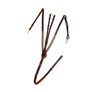Brass Clinchered <b>Padded</b> Breastplate With <b>Running</b> Attachment Matching Elastic - Product Image 4