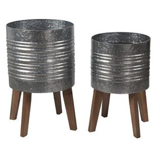Florero rústico galvanizado en forma ovalada para el hogar, restaurante y Hotel, el mejor diseño - Product Image 4