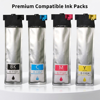 Bolsa de Tinta Compatible con Enlite T11h T11g para Cartucho de Tinta Epson T11h1, Utilizada en Impresoras Wf C5890 Wfc5390, Paquete de Tinta C13T11H100 para Epson