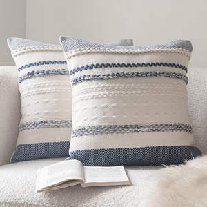 Luxury Striped Pattern Cotton Cushion <b>Cover</b> Modern Woven <b>Throw</b> Pillow Case for Home Decor <b>Sofa</b> Pillow - Product Image 3