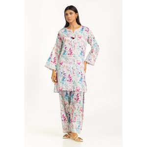 ชุดเซ็ต IUSTTS-1101 สไตล์ลำลอง สำหรับฤดูใบไม้ผลิ/ฤดูร้อน ชุดเครป 2 ชิ้น เสื้อแขนสามส่วน ไซส์ XS - Product Image 3