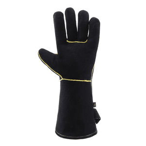 Recién llegado, servicio OEM personalizado, guantes de soldadura de cuero Premium, recién llegado, diseño de resistencia al calor, guantes de seguridad razonables - Product Image 2
