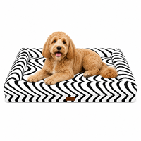 Lit pour chien de luxe écologique à marque privée avec support en mousse à mémoire de forme et housse amovible pour les acheteurs en gros de marques d'animaux de compagnie OEM ODM