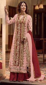 Nuevo Traje Pakistaní de Organza con Bordado, Traje con Pantalón Santos Opaco y Dupatta de Organza Bordada para Mujer - Product Image 4