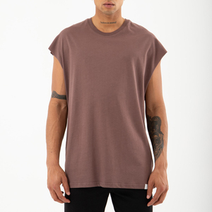 Camiseta Extra Grande sin Mangas con Hombros Caídos 2023, 100% Algodón Teñido en Hilo, Tejido de Punto, Estampado Personalizado, Ropa Urbana Informal para Hombre - Product Image 1