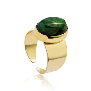Green <b>Tiger</b> <b>Eye</b> Stone Adjustable <b>Ring</b> Wholesale Fine Women Jewellery Trendy Cute Design 925 Silver Sterling Jewelry - Product Image 3