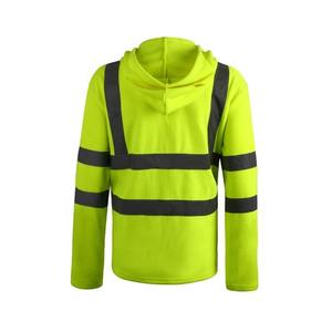 Yellow <b>Reflective</b> Safety Jacket ANSI Class 2 with LED Flash & Waterproof for Winter Outdoor Activities Customized Logo - Product Image 5