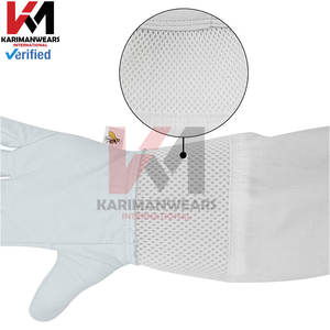 Guantes de seguridad para apicultor Guantes antipicaduras de cuero de Palma completo con lona duradera Mangas largas para el brazo Guante protector multiusos - Product Image 3