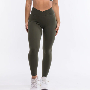 Pantalones de yoga personalizados para mujer con mallas de realce de glúteos Patrón sólido Fabricado en fábrica para entrenamiento y mallas de yoga - Product Image 3