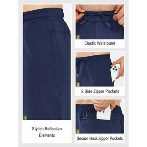 Vente en gros de pantalons pour hommes en tricot de luxe personnalisés pantalons de survêtement en coton avec poche zippée pantalons baggy lourds pour hommes - Product Image 6