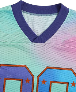 เสื้อเจอร์ซีย์ผ้าตาข่ายระบายอากาศสำหรับผู้ชายเสื้อเจอร์ซีย์พิมพ์ลายโลโก้ออกแบบได้ตามต้องการ - Product Image 6