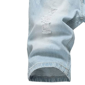 Custom Design Printed Summer Vintage Jeans Denim Shorts For Men High Street <b>Knee</b> Length Straight Loose Jeans Shorts For Denim - Product Image 5