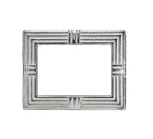 Miroir miniature avec cadre orné en argent sterling Miroir moderne Mayer Glam avec bord festonné incurvé et cadre en métal robuste - Product Image 5