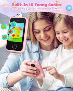 Téléphone intelligent pour enfants Licorne LCD Écran tactile 2,8 pouces Double caméra Lecteur de musique Jeux de puzzle Jouet éducatif Cadeau de Noël Anniversaire - Product Image 5