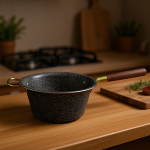 Cauldron en aluminium gris pierre 4003 de 26 cm avec poignée en bois pour woks - Product Image 3