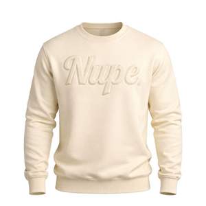 Sudadera de chenilla color crema de la fraternidad Solid Nupe Kappa Alpha Psi, talla exacta, forro polar premium, ropa bordada con letras griegas - Product Image 4