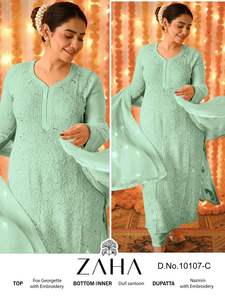 Estilo indio pakistaní Karachi Work Fancy Salwar Trajes Ropa étnica Último Exclusivo Eid Top Producto más vendido Boutique - Product Image 3