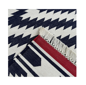 Tapis tissé à la main de style moderne rectangle en coton de meilleure qualité Nouveau tapis fait main au design moderne avec motif géométrique - Product Image 3