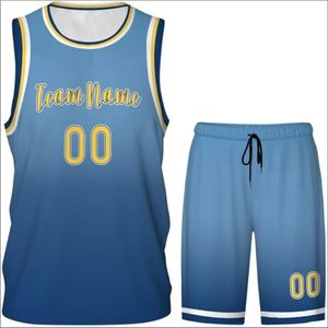 Conjunto de Uniforme de Baloncesto Personalizable de Alta Calidad con Impresión Digital para Estudiantes Universitarios, de Secado Rápido, Transpirable y Antibacteriano - Product Image 2