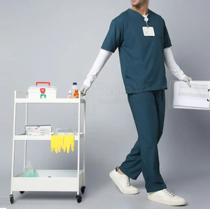 Uniformes de Trabajo de Seguridad, Conjuntos de Uniformes Médicos, Suministro de Fábrica, Conjuntos de Uniformes Médicos de Manga Corta para Hombre - Product Image 2