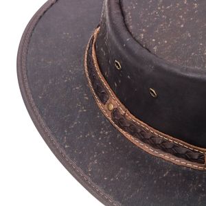 Outdoor Travel Adjustable Leather Cowboy Hats <b>Men</b> Women Kids Classic <b>Festival</b> Party Rodeo Adventure Hats - Product Image 2