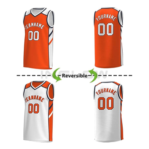 Tenues de basketball 100 % polyester, design personnalisé, ensembles de maillots de basketball, uniformes pour équipes jeunes, motif sublimation, séchage rapide à l'avant - Product Image 2
