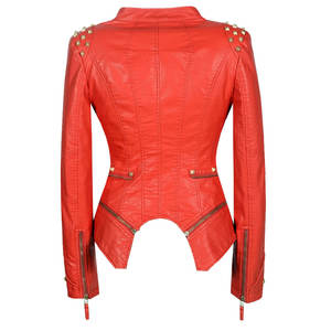 Las chaquetas de cuero para mujer más vendidas de alta calidad personalizadas, transpirables, teñidas lisas a bajo precio, chaquetas de cuero genuino al por mayor - Product Image 2