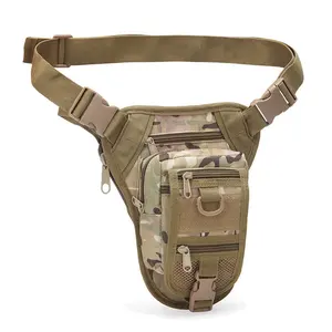 Camo Outdoor Multifunctional Sports Waist Bag Tactical Leg Saddle Bag Waterproof Mountaineering Cycling Shoulder Crossbody Bag